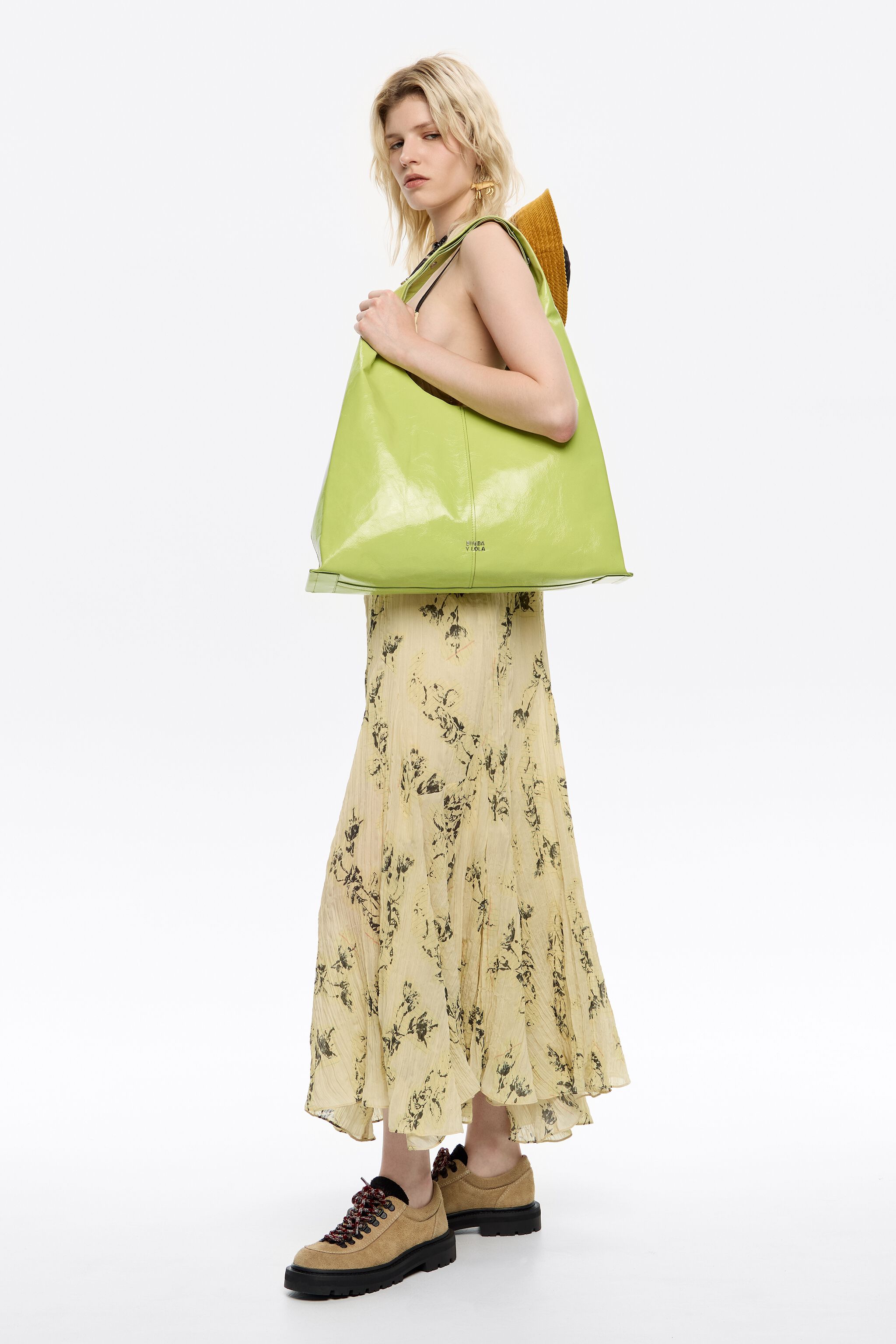 Light yellow Notebook pleated asymmetric dress