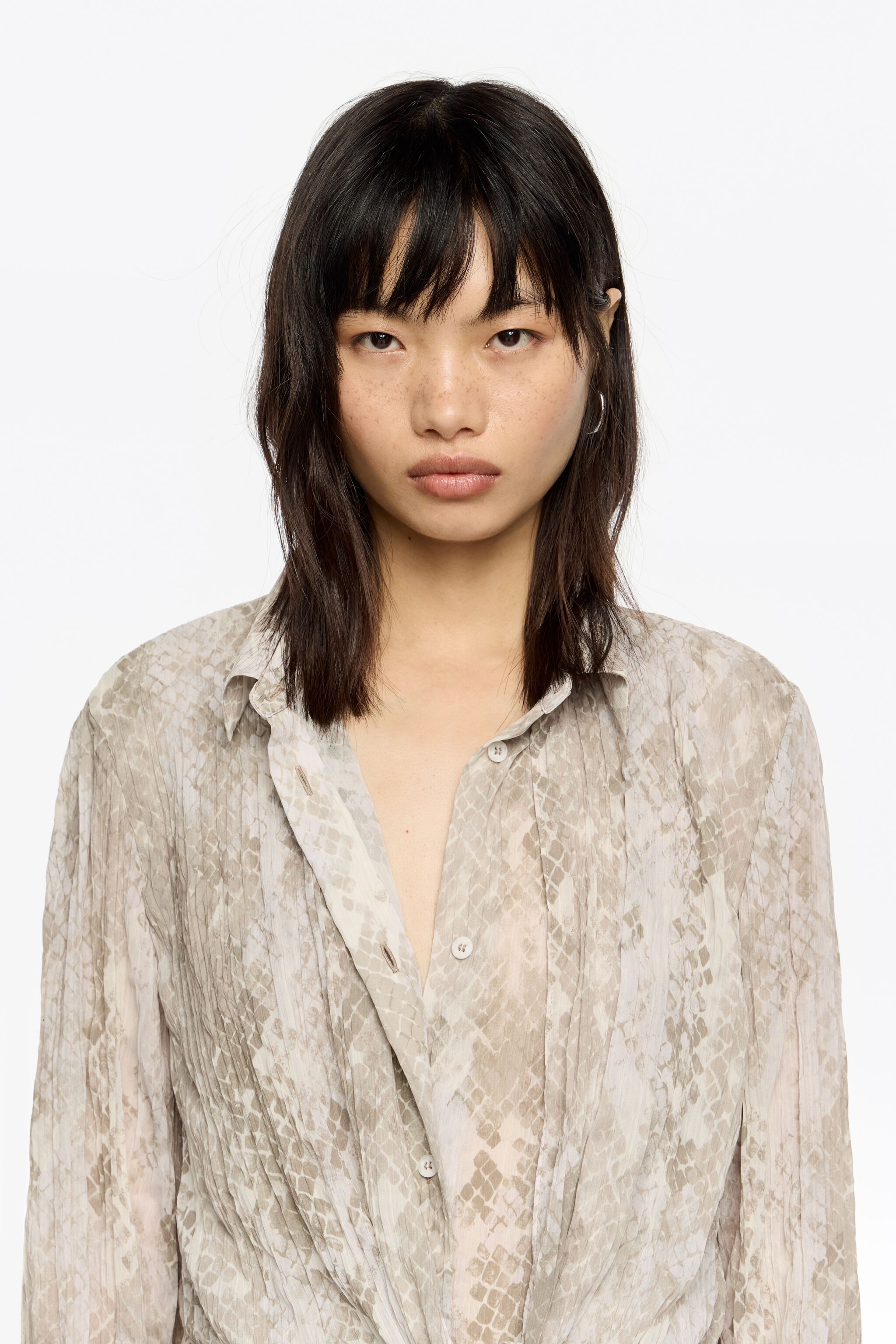 Taupe Snake maxi tie pleated dress