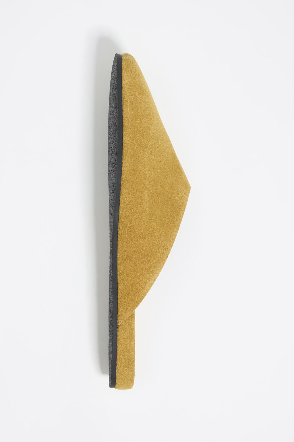 Ocher suede leather mule