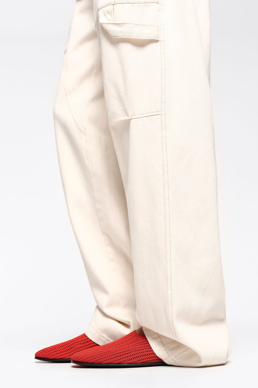 Red flyknit ballerina