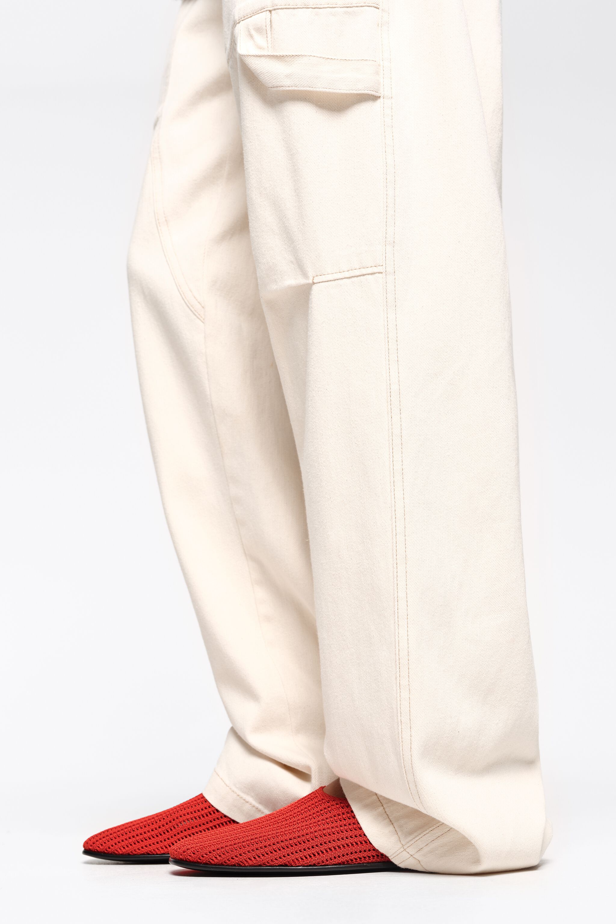 Red flyknit ballerina