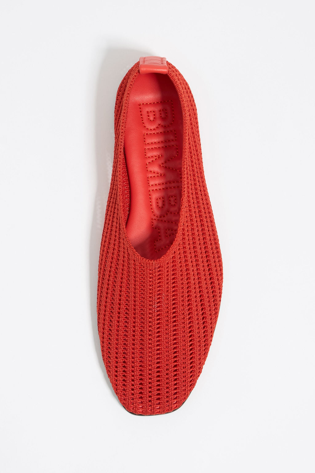 Red flyknit ballerina