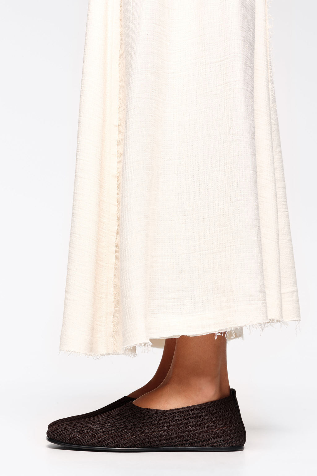 Chocolate flyknit ballerina