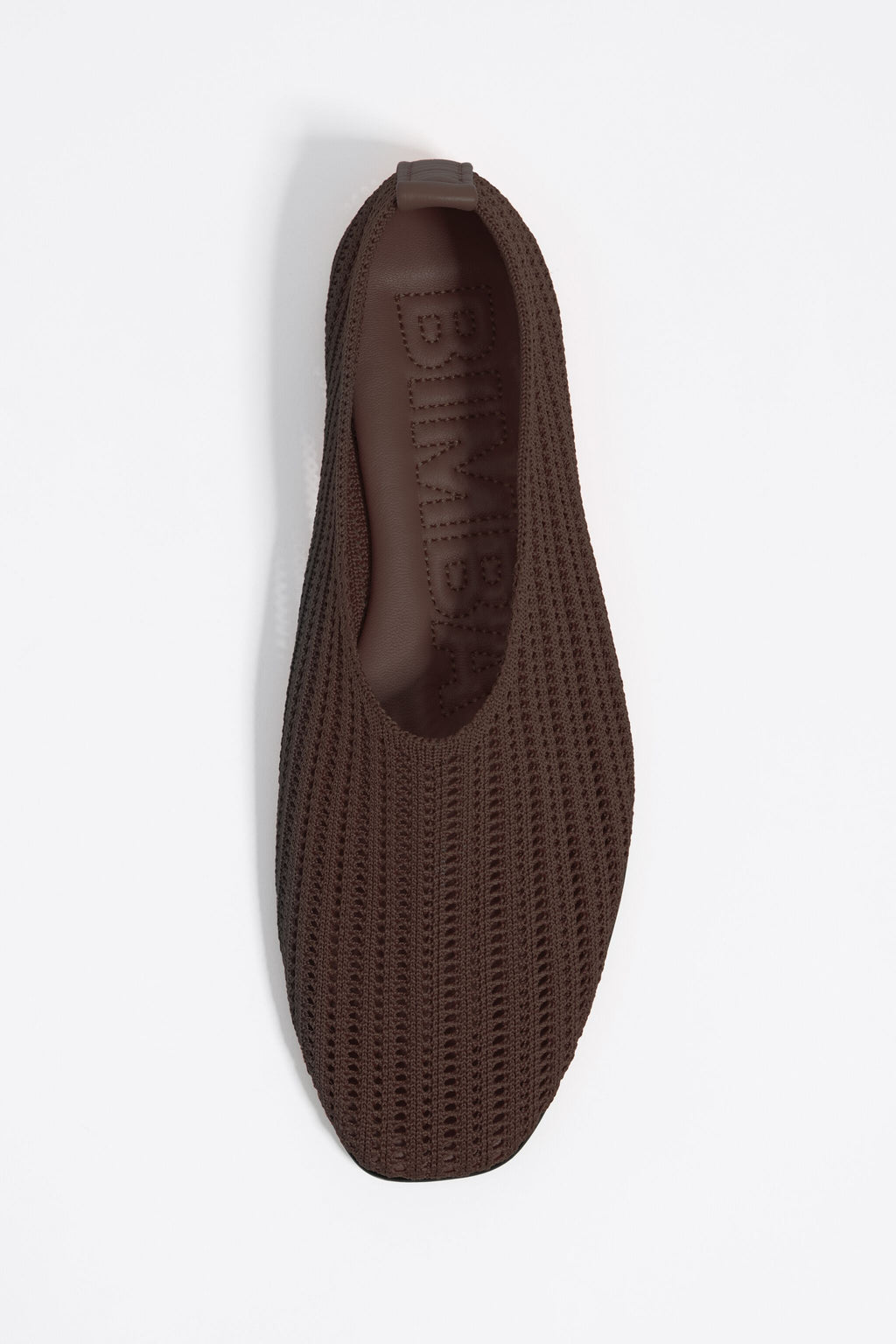 Chocolate flyknit ballerina