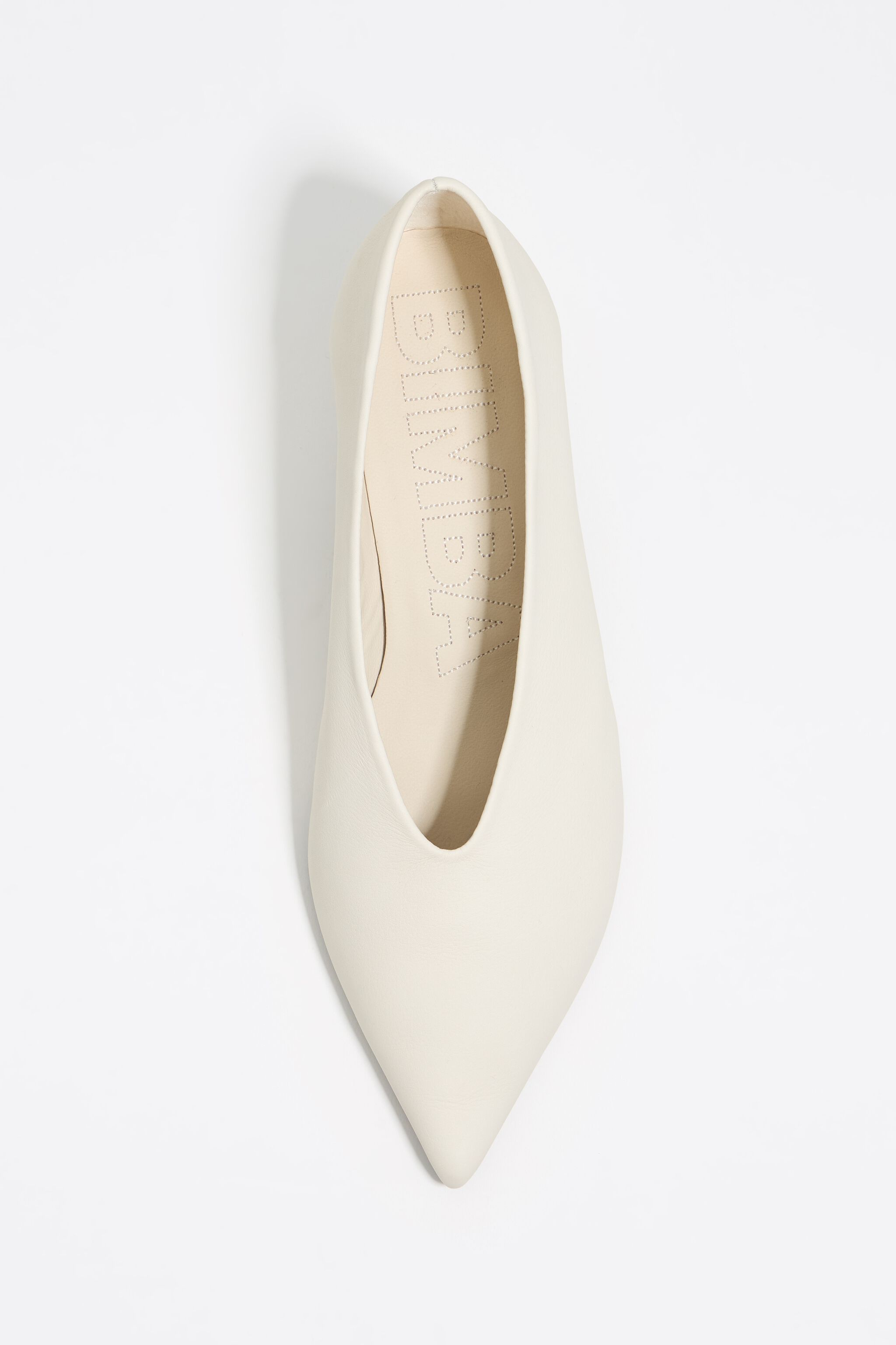 White leather medium heel court shoe