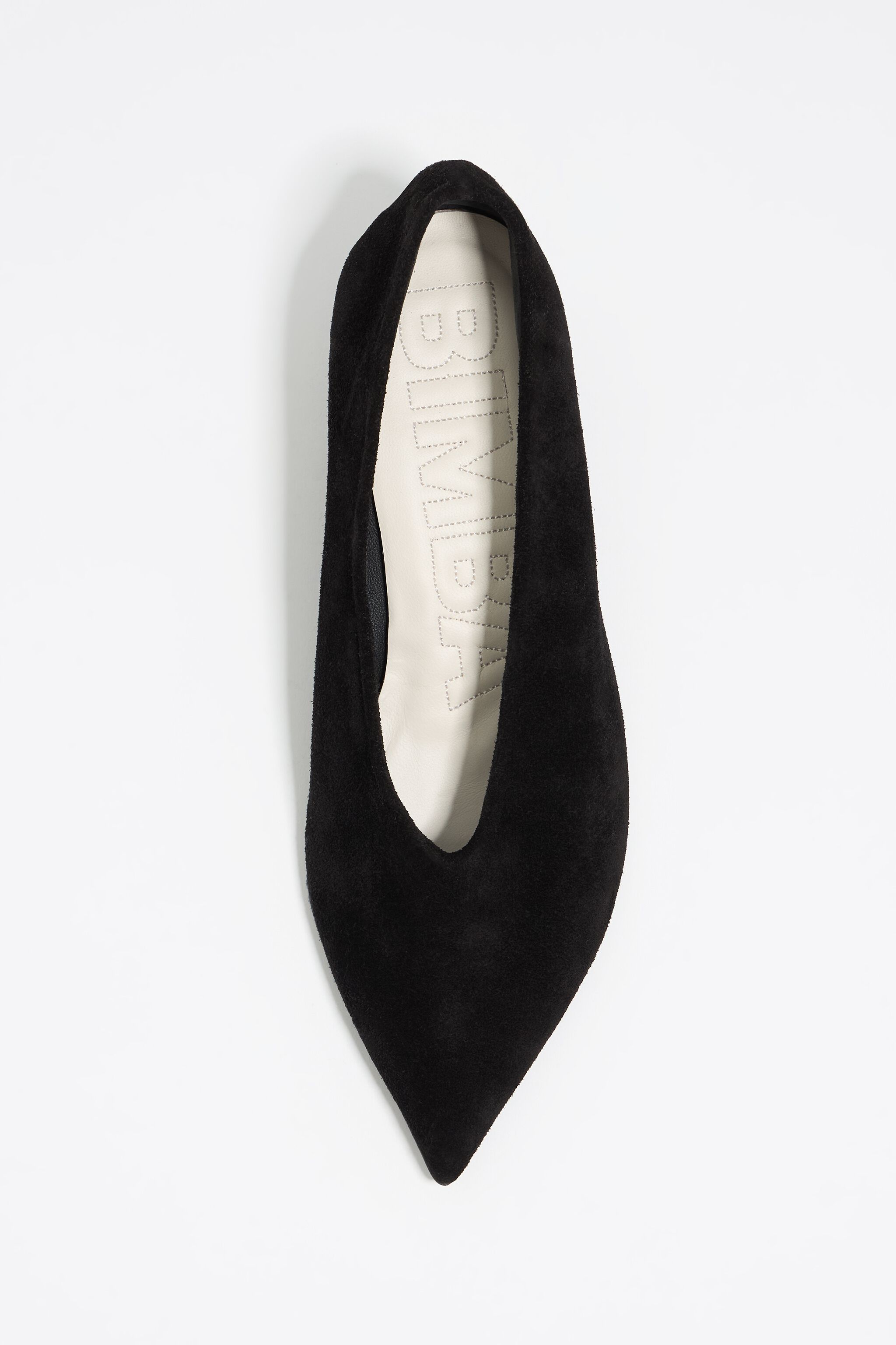 Black suede medium heel court shoe